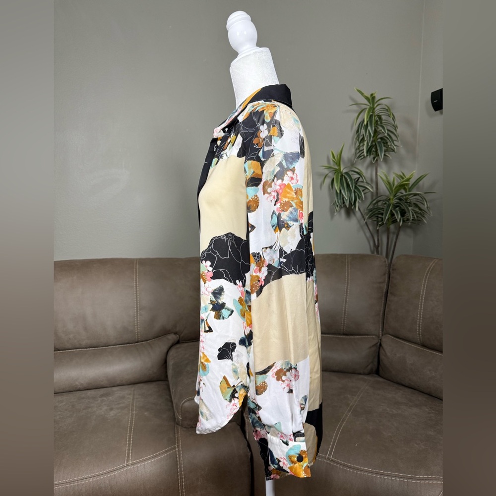 3.1 Phillip Lim X Target Floral Button Up Blouse Sz M Summer Spring Easter Party - Picture 6 of 15